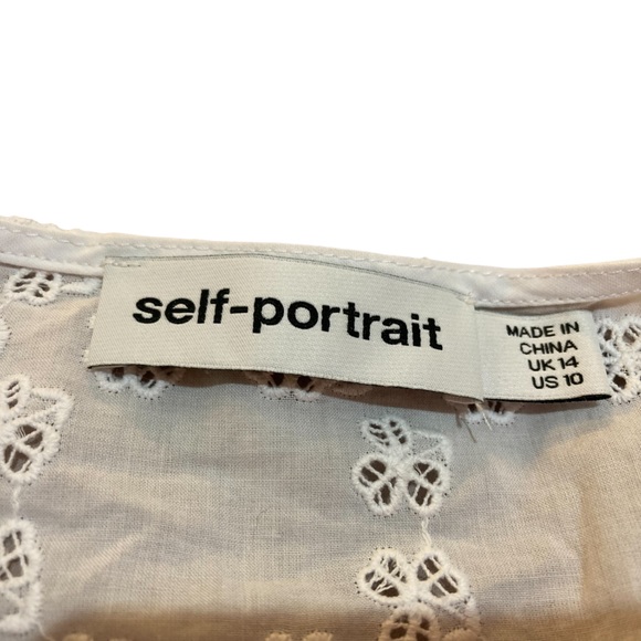 Self-Portrait white Broderie Anglais corset top 10 NEW - Picture 5 of 5